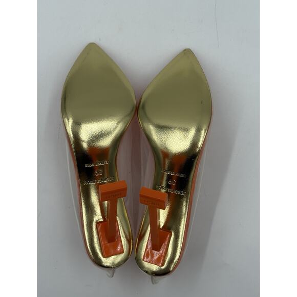 Jessica Rich Heels So Fancy Sandal Clear Orange EU 39 USA Size 8.5 W/ Dust Bag - Picture 8 of 10